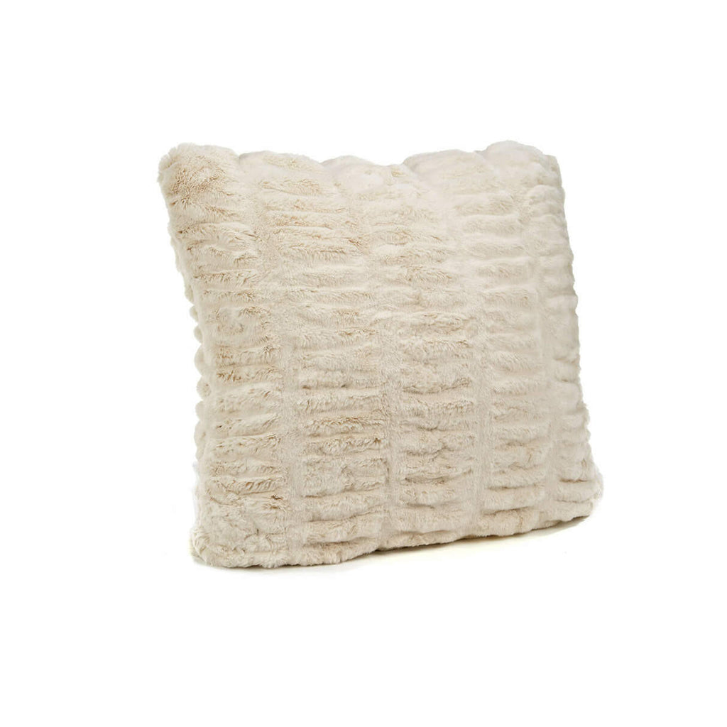 Fabulous Furs Couture Collection Ivory Mink Faux Fur Pillow