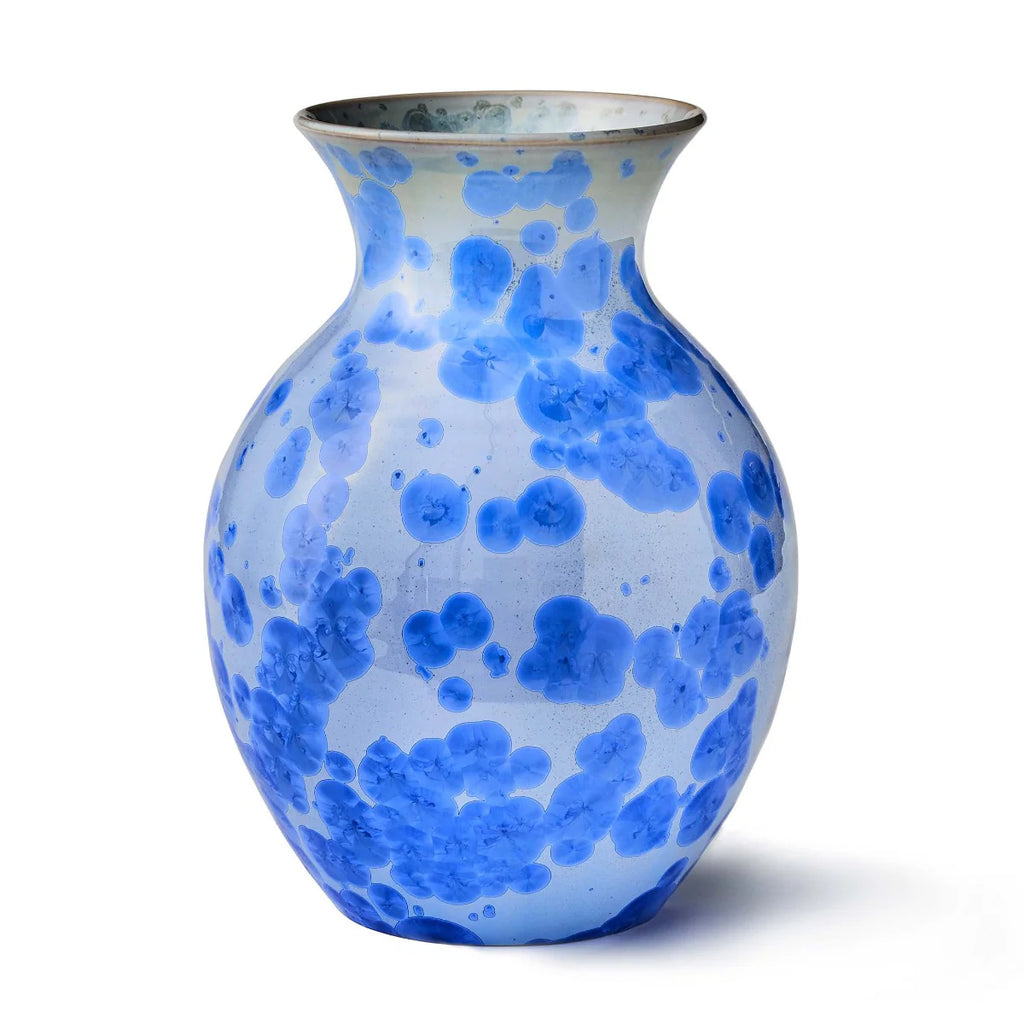 Simon Pearce Crystalline Curio Vase - Large/Cobalt