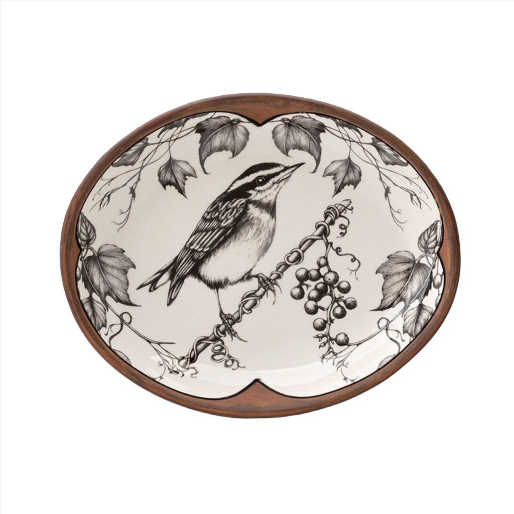 Laura Zindel Small Serving Dish: Nuthatch
