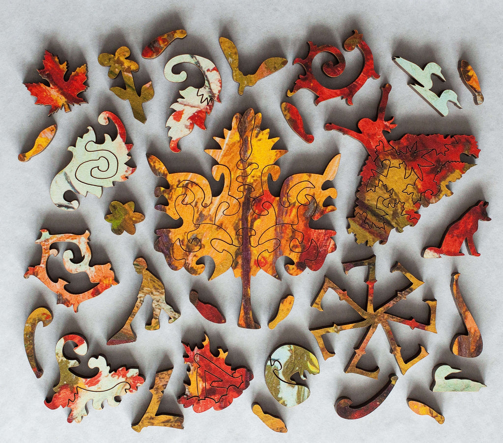 Stumpcraft Puzzles Soft Maple in Autumn by Tom Thomson