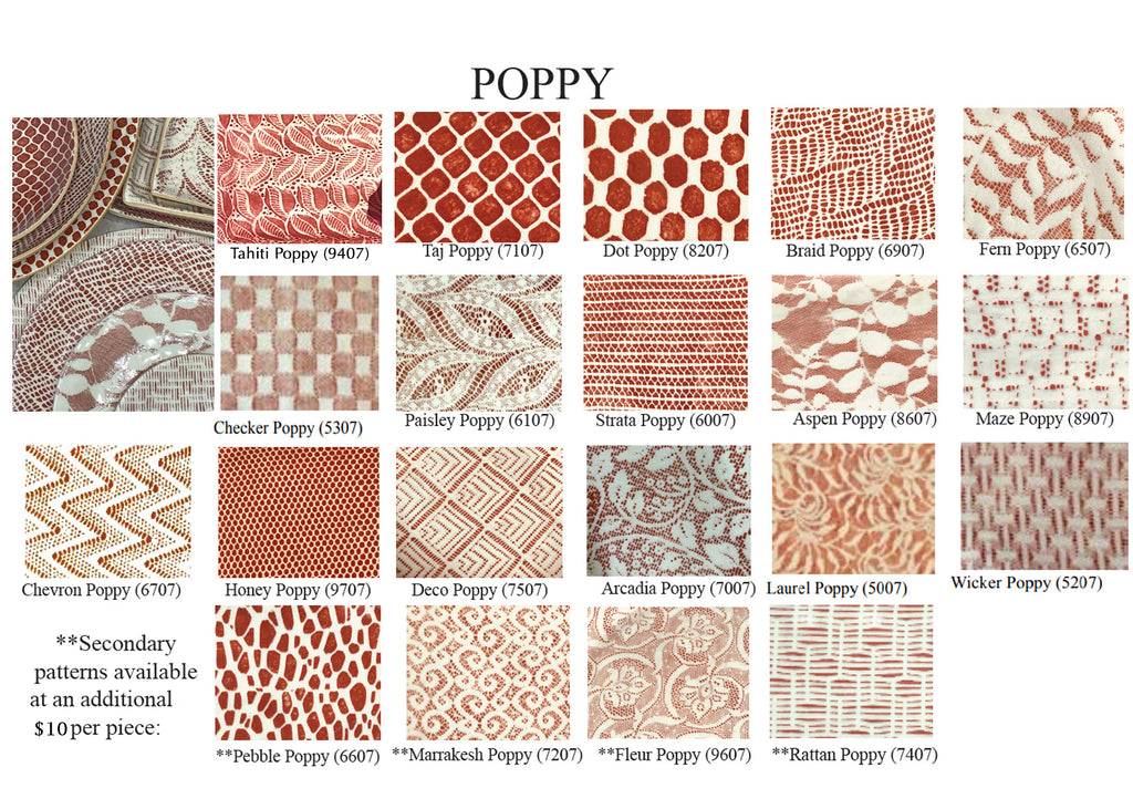Terrafirma Ceramics Poppy Pattern Chart