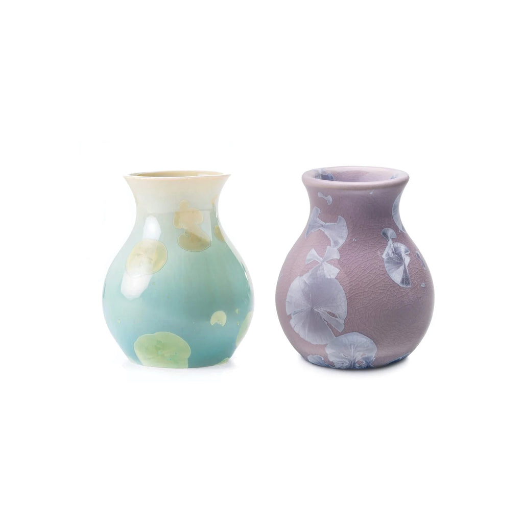 Simon Pearce Crystalline Curio Vase