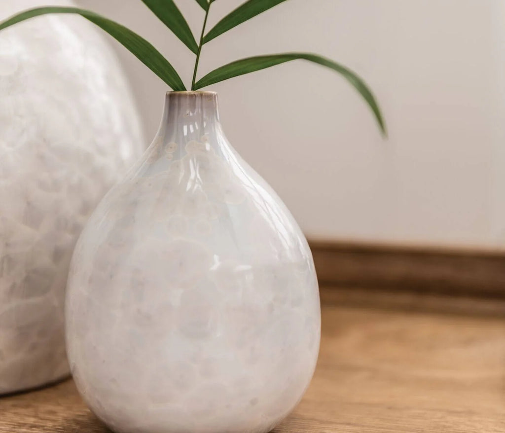 Simon Pearce Crystalline Teardrop Vase - Small/Candent