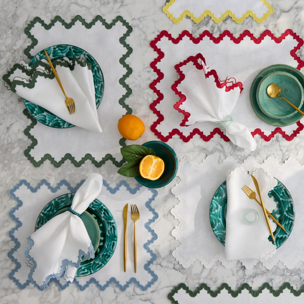 Matouk Aziza Napkins, Placemats + Custom Tablecloths