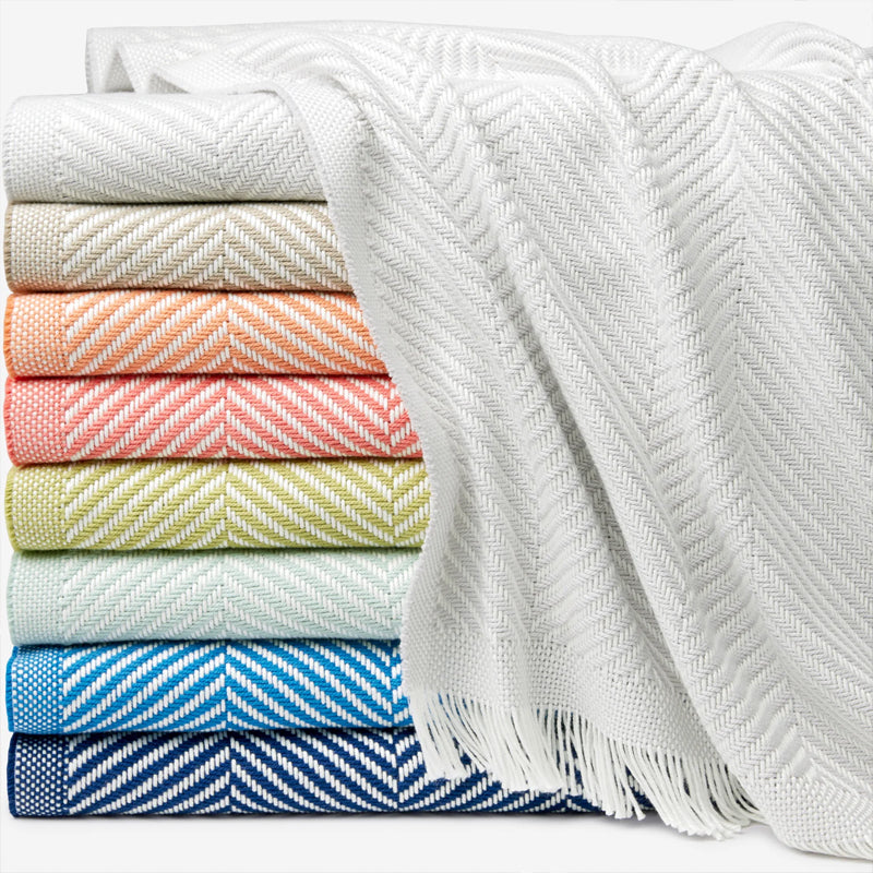 Shop luxurious blankets and throws in 100% cotton, cashmere, and linen at The Picket Fence