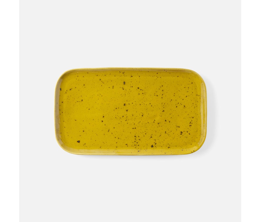 Blue Pheasant Marcus Chartreuse Salt Glaze Rectangular Serving Platter