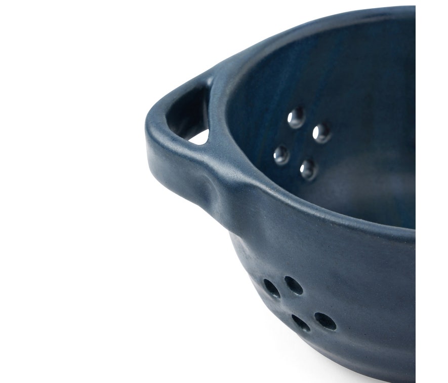 Blue Pheasant Marcus Matte Navy Berry Bowl with Handles