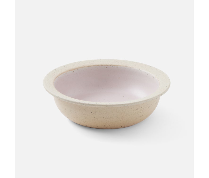 Blue Pheasant Rivka Pink Salt Glaze Serving Bowl