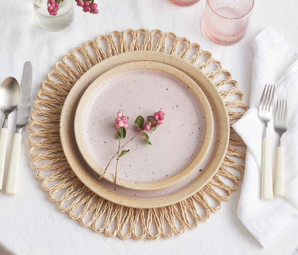 Blue Pheasant Rivka Pink Salt Glaze Dinnerware