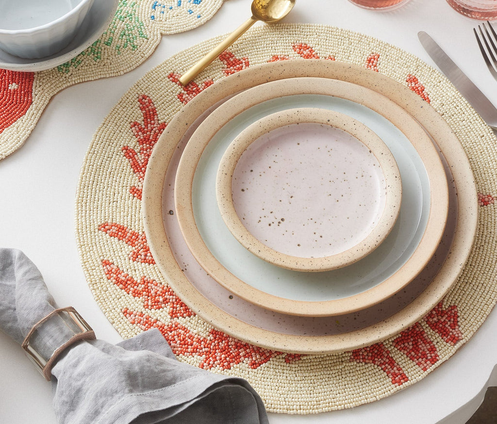 Blue Pheasant Rivka White Salt Glaze Round Serving Platter