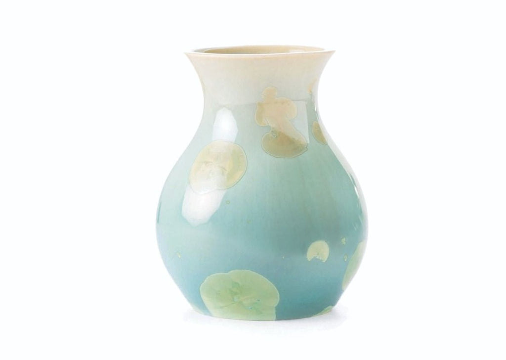 Simon Pearce Crystalline Curio Vase - Jade