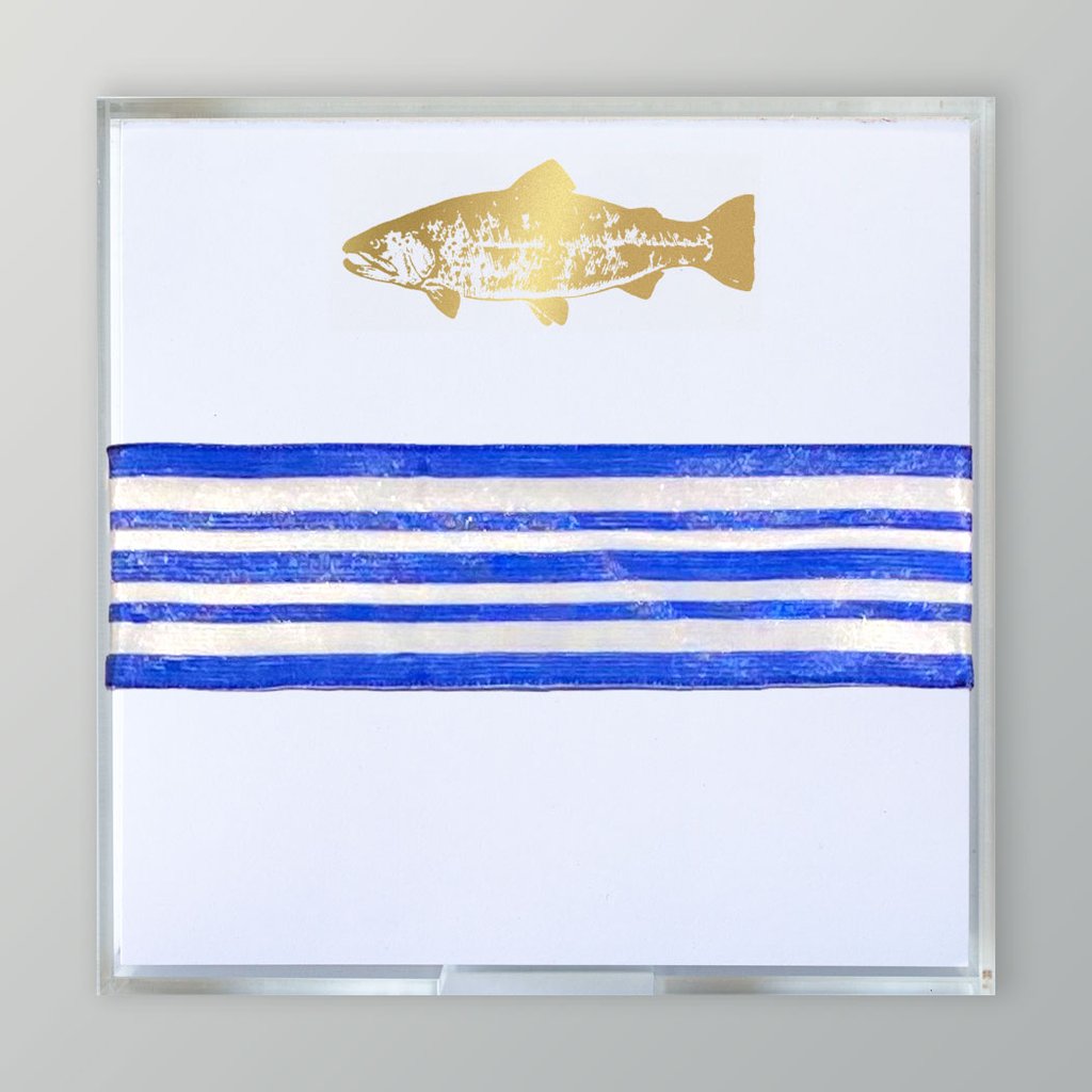 Gold Foil Fish Paddie Small Notepad