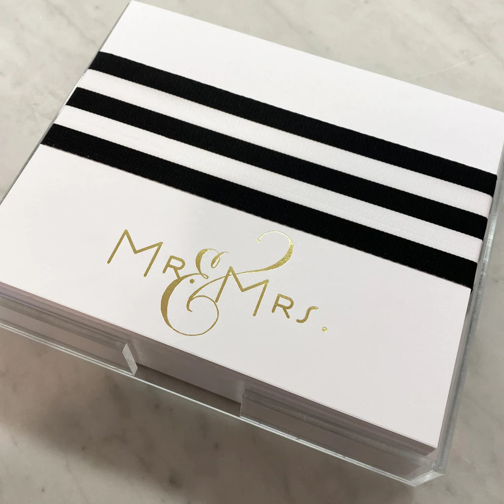 Gold Foil Mr. & Mrs. Luxe Notepad