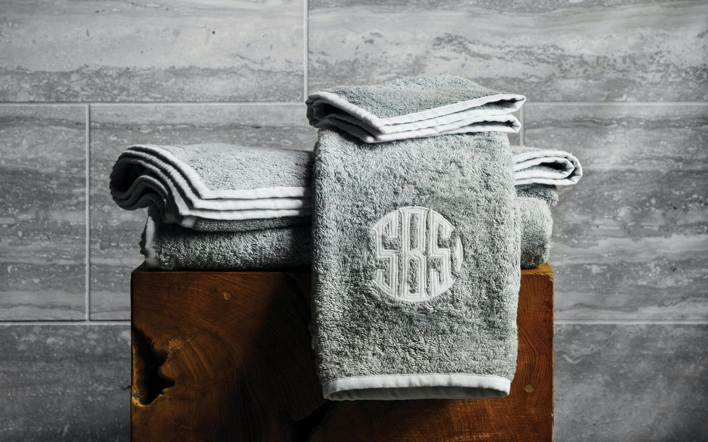 Matouk Enzo Bath Towels + Tub Mats