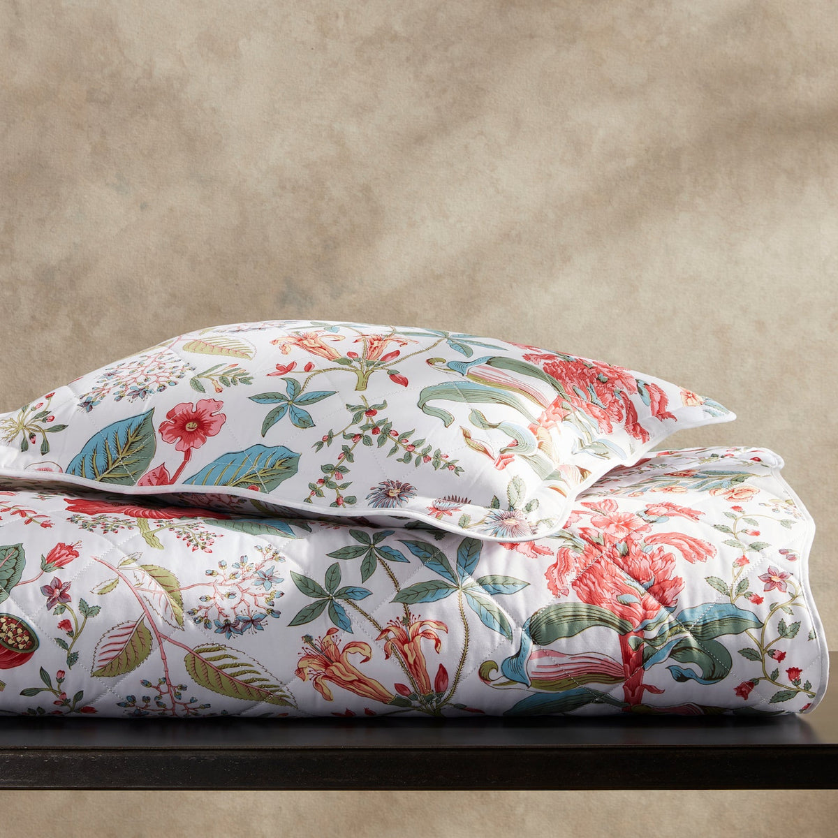 Matouk Schumacher Pomegranate Quilted Coverlets + Shams The Picket