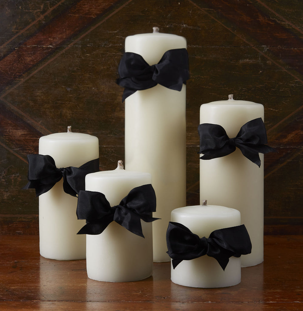 Beeswax Smooth Pillar Candle, Ivory