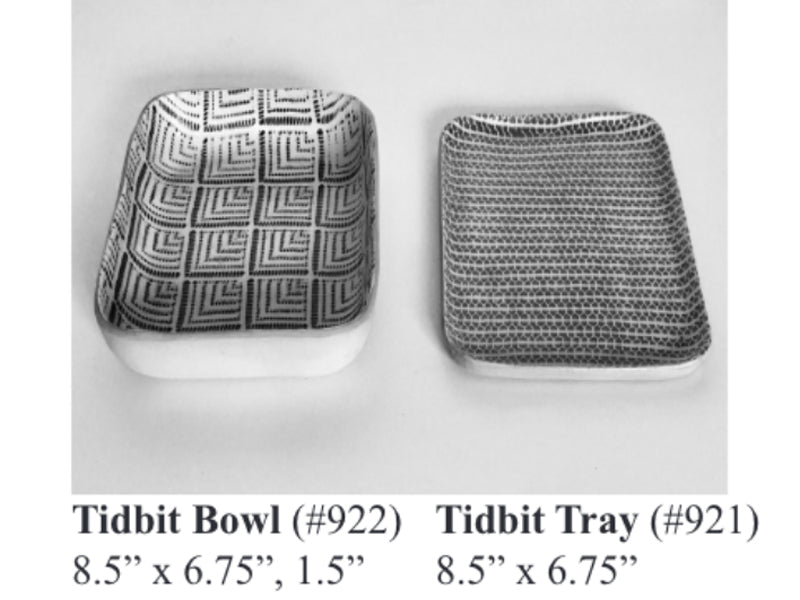 Terrafirma Ceramics Tidbit Tray and Tidbit Bowl