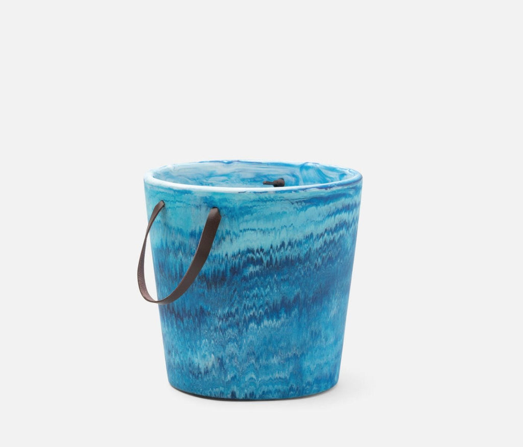 Blue Pheasant Wesley Blue Swirled Ice Bucket