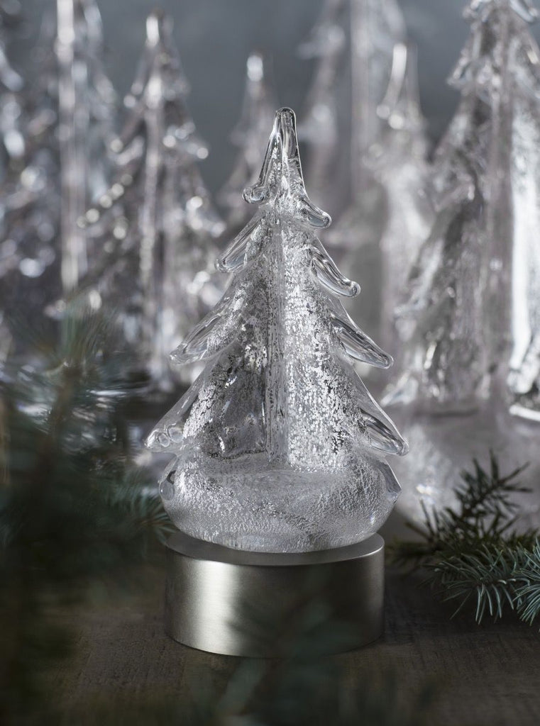 Simon Pearce Vermont Silver Leaf Evergreen Tree in Gift Box