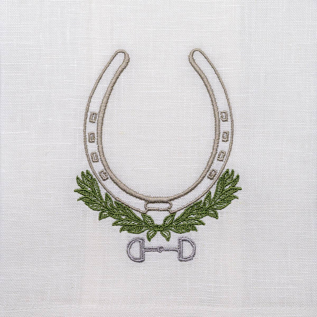 Crown Linens Embroidered Equestrian Linen Towel