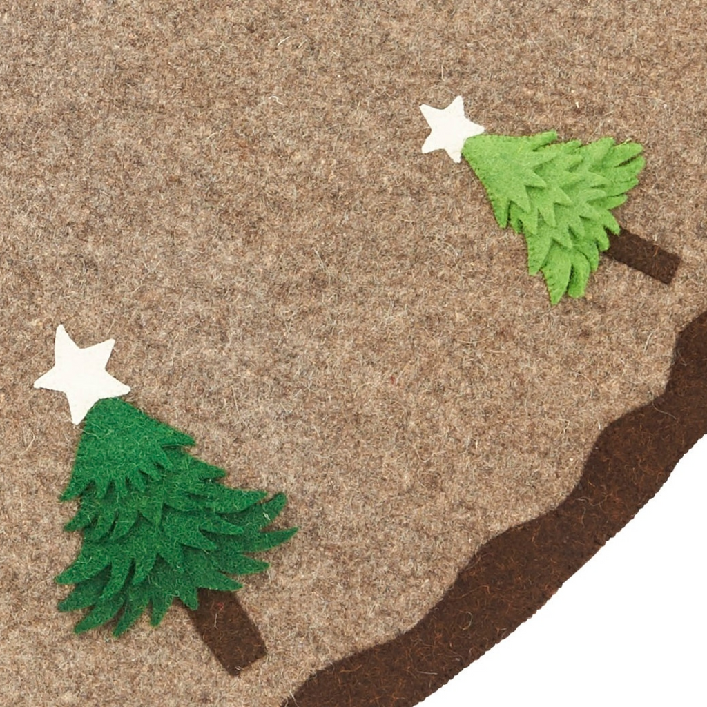 Arcadia Home Evergreens Felted Wool Tree Skirt