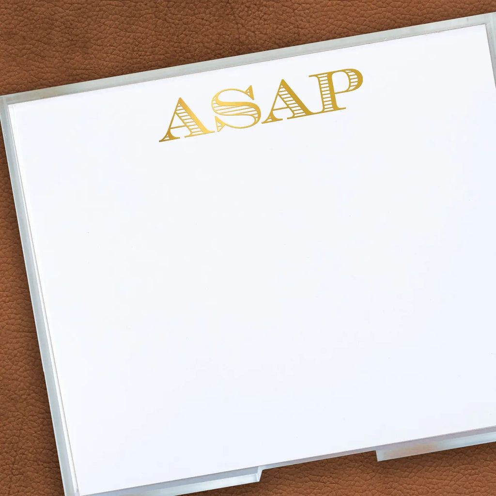 Gold Foil ASAP Luxe Notepad
