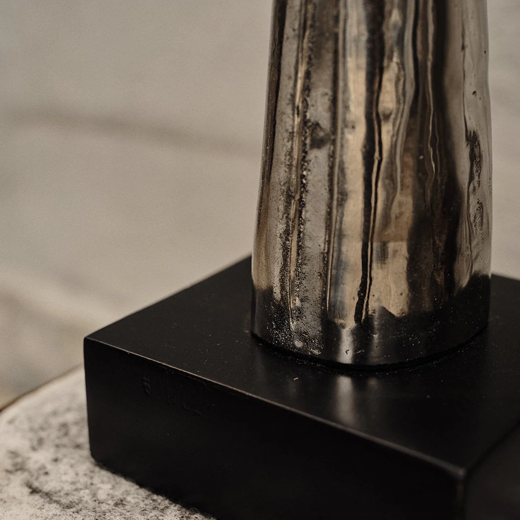 Jan Barboglio Angel D'Paz Nickel Plated Angel with Halo on Wood Base