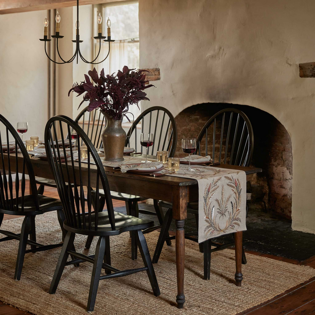 Coral and Tusk Wheat Harvest Table Runner 18" x 76"