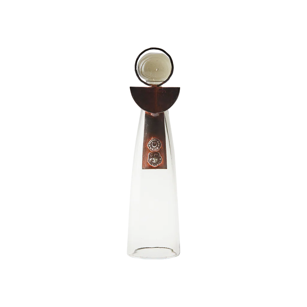 Jan Barboglio Zapoteca Glass Angel with Iron Wings and Halo