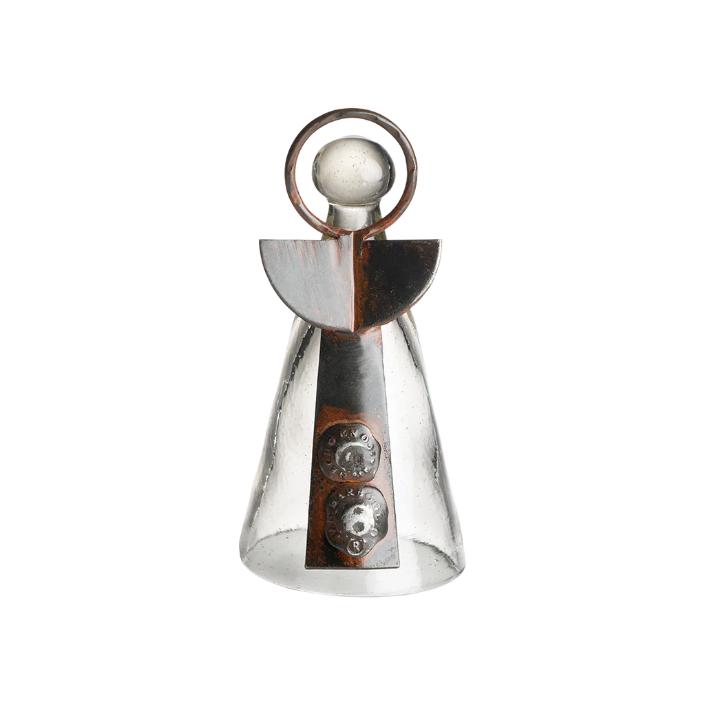 Jan Barboglio Zapotec-ita Glass Angel with Iron Wings and Halo