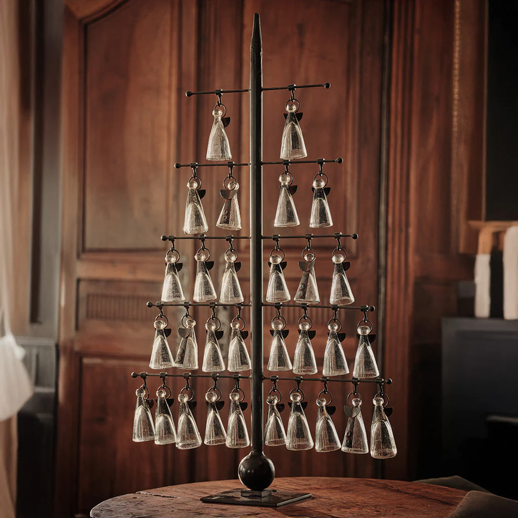 Jan Barboglio Zapotec-ita Glass Angel with Iron Wings and Halo