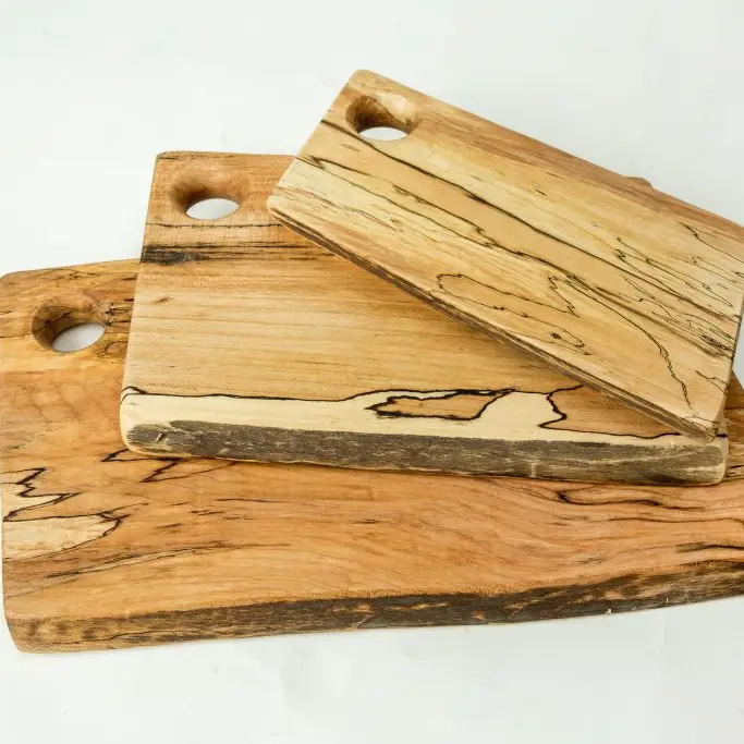 Peterman's Boards and Bowls Spalted Maple Rectangular Serving Board