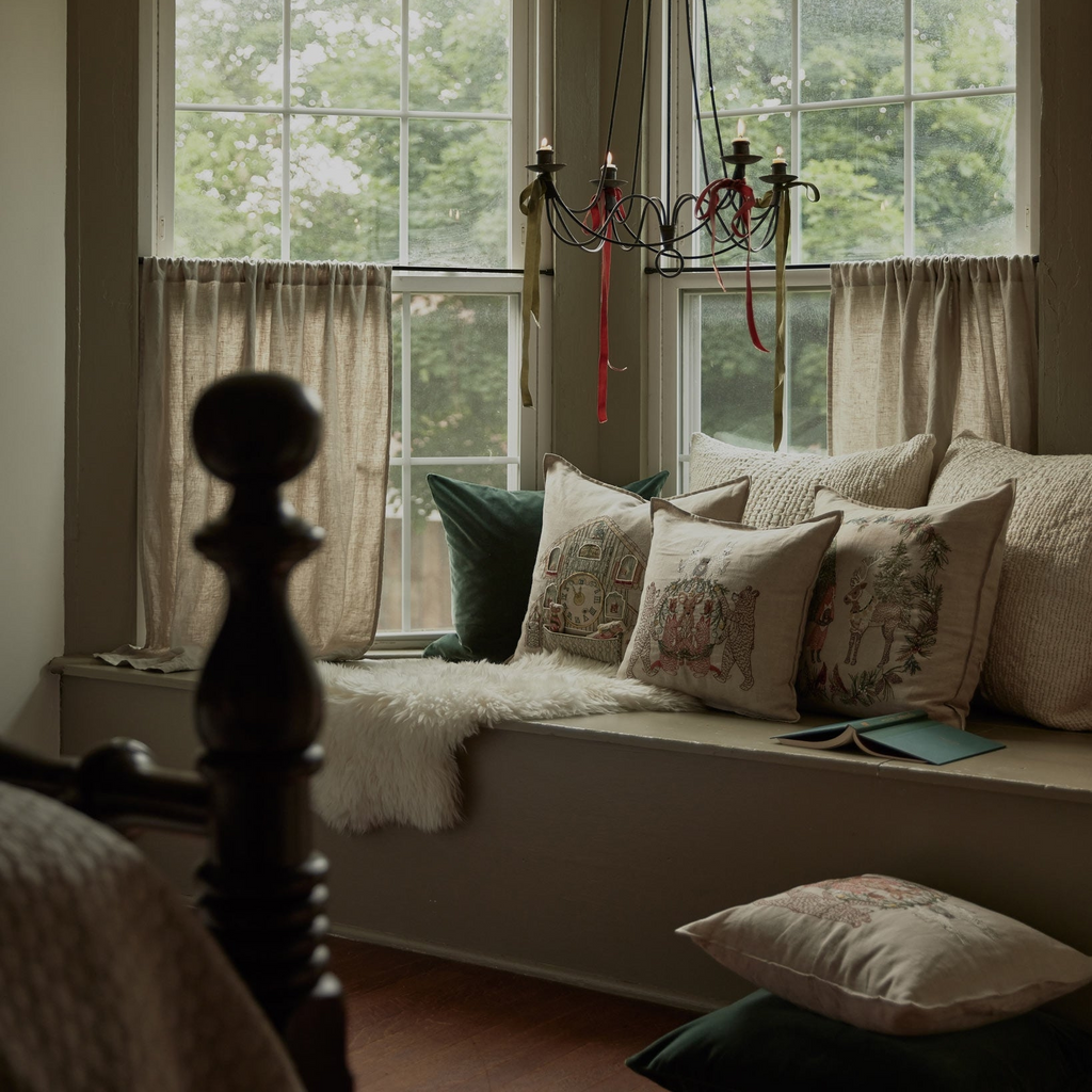 Coral and Tusk Christmas Cheer Wreath Pillow