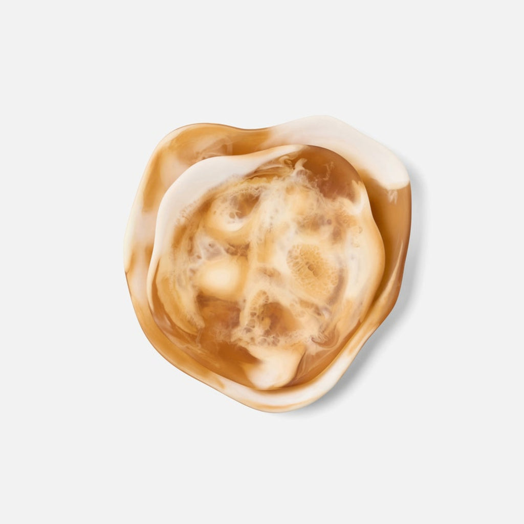 Beatrix Amber Swirled Serving Trays