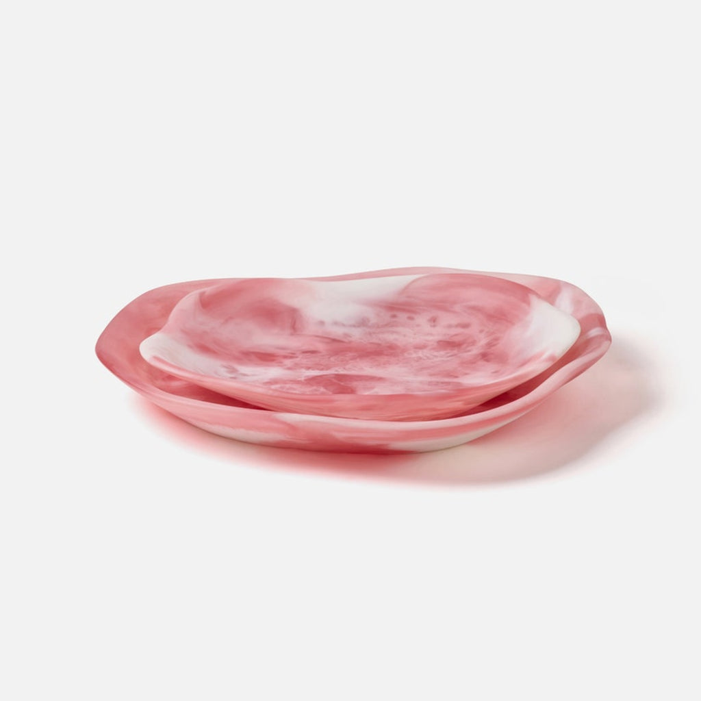 Beatrix Pink Swirled Serving Trays