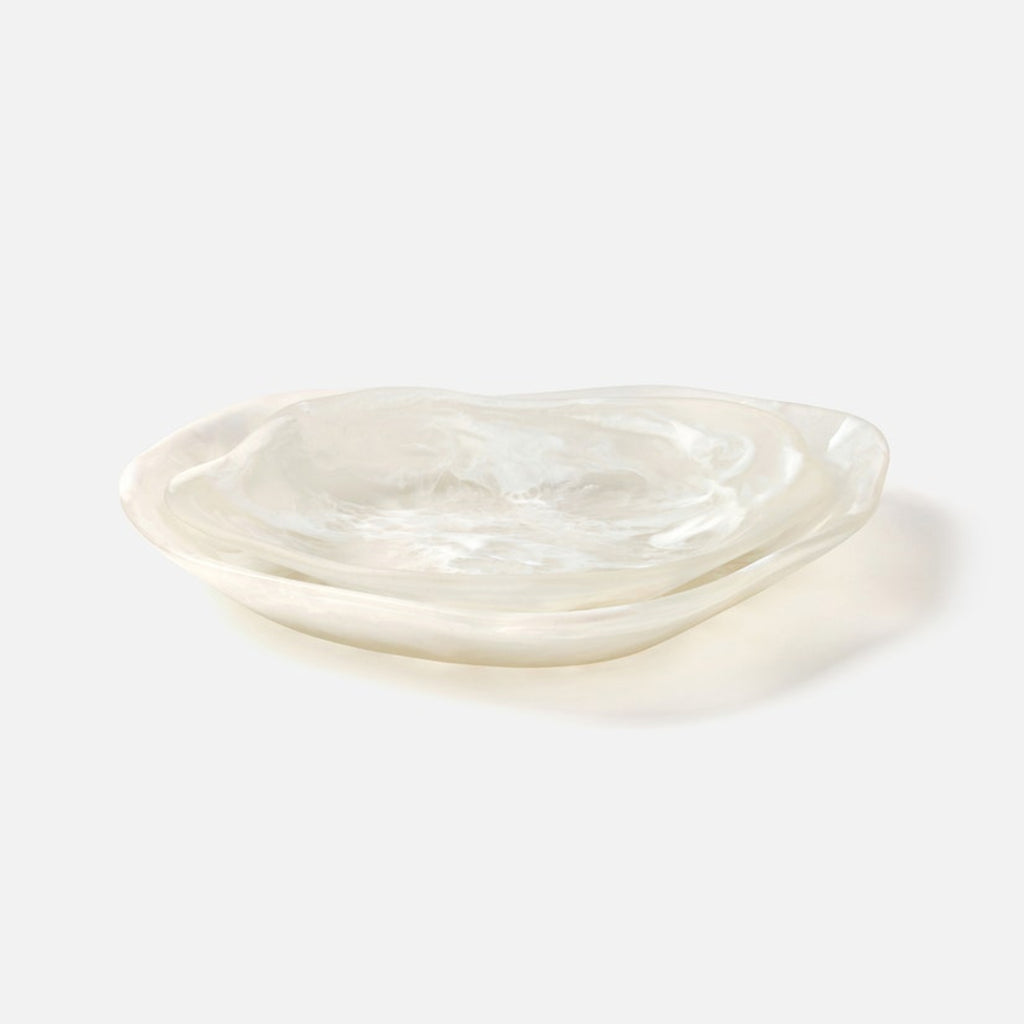 Beatrix White Swirled Serving Trays