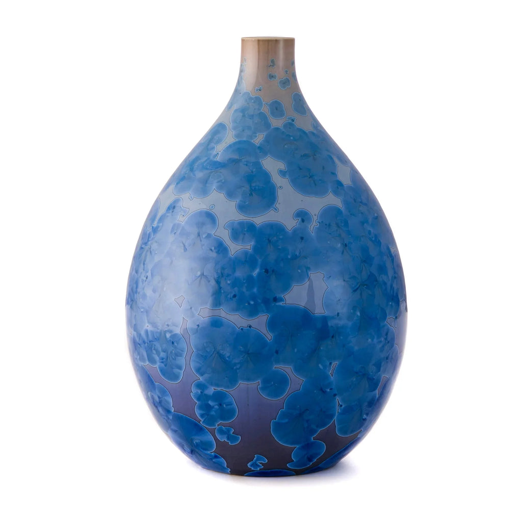 Simon Pearce Crystalline Teardrop Vase - Medium/Cobalt