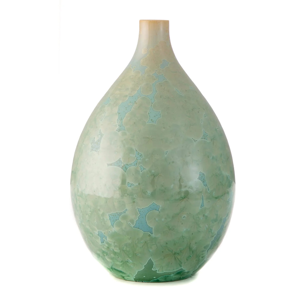 Simon Pearce Crystalline Teardrop Vase - Medium/Jade
