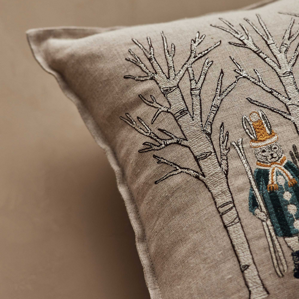 Coral and Tusk Aspen Skiers Pillow