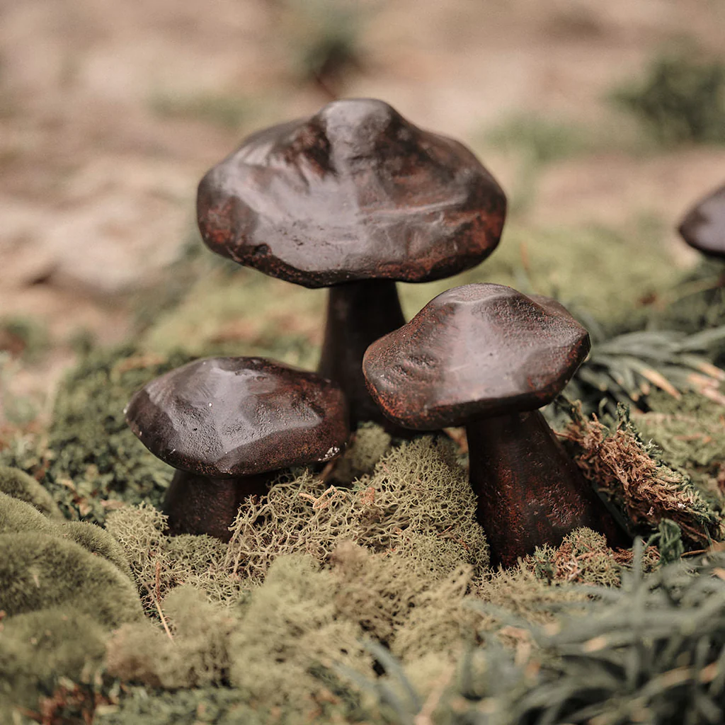 Jan Barboglio Hongos Cast Iron Mushrooms, Set of 3