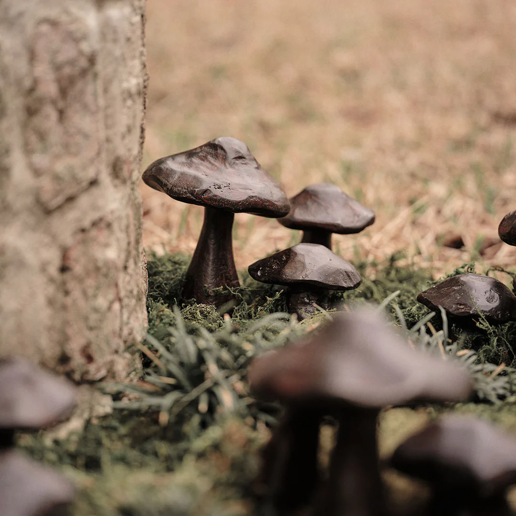 Jan Barboglio Hongos Cast Iron Mushrooms, Set of 3