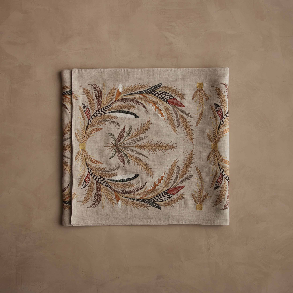 Coral and Tusk Wheat Harvest Table Runner 18" x 76"