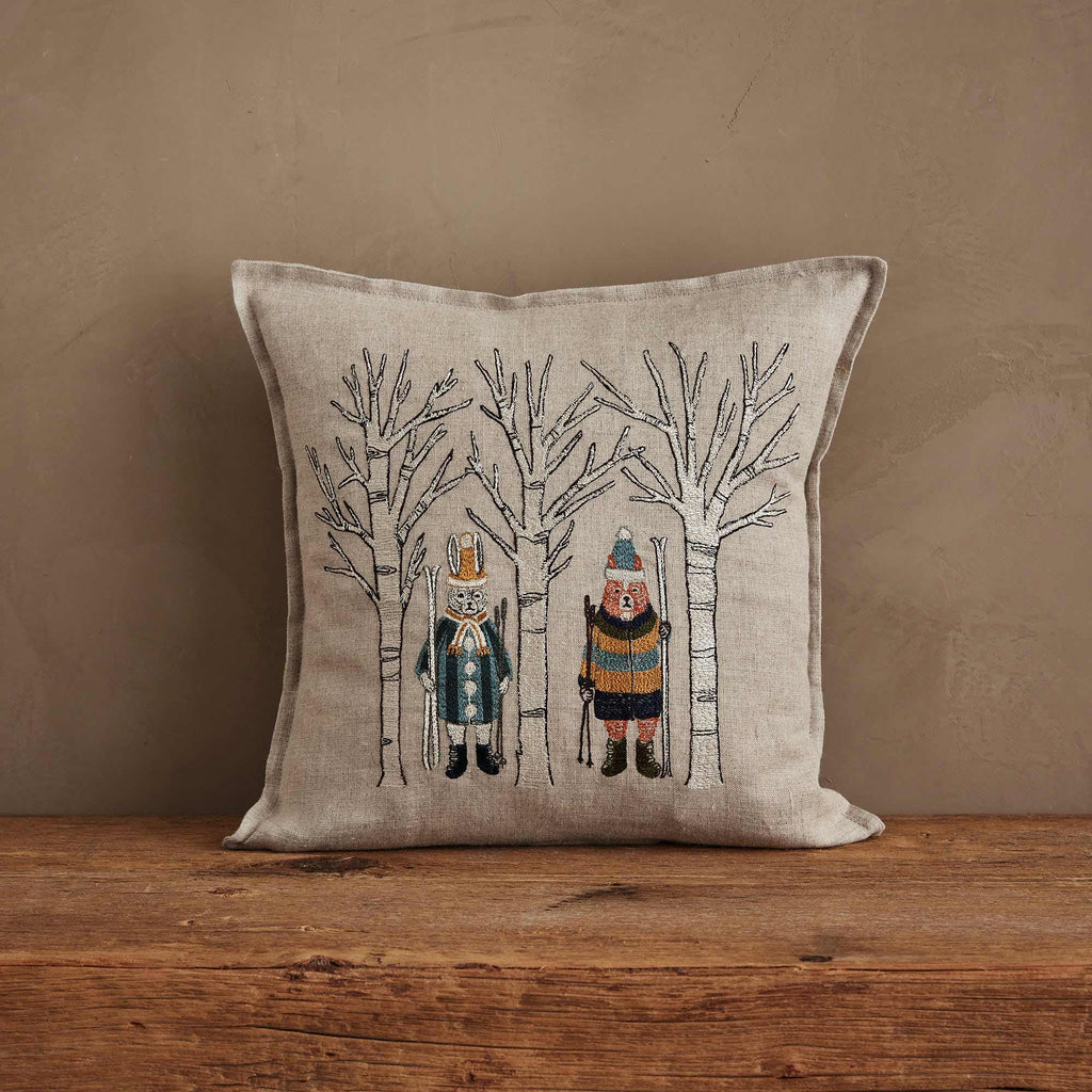 Coral and Tusk Aspen Skiers Pillow