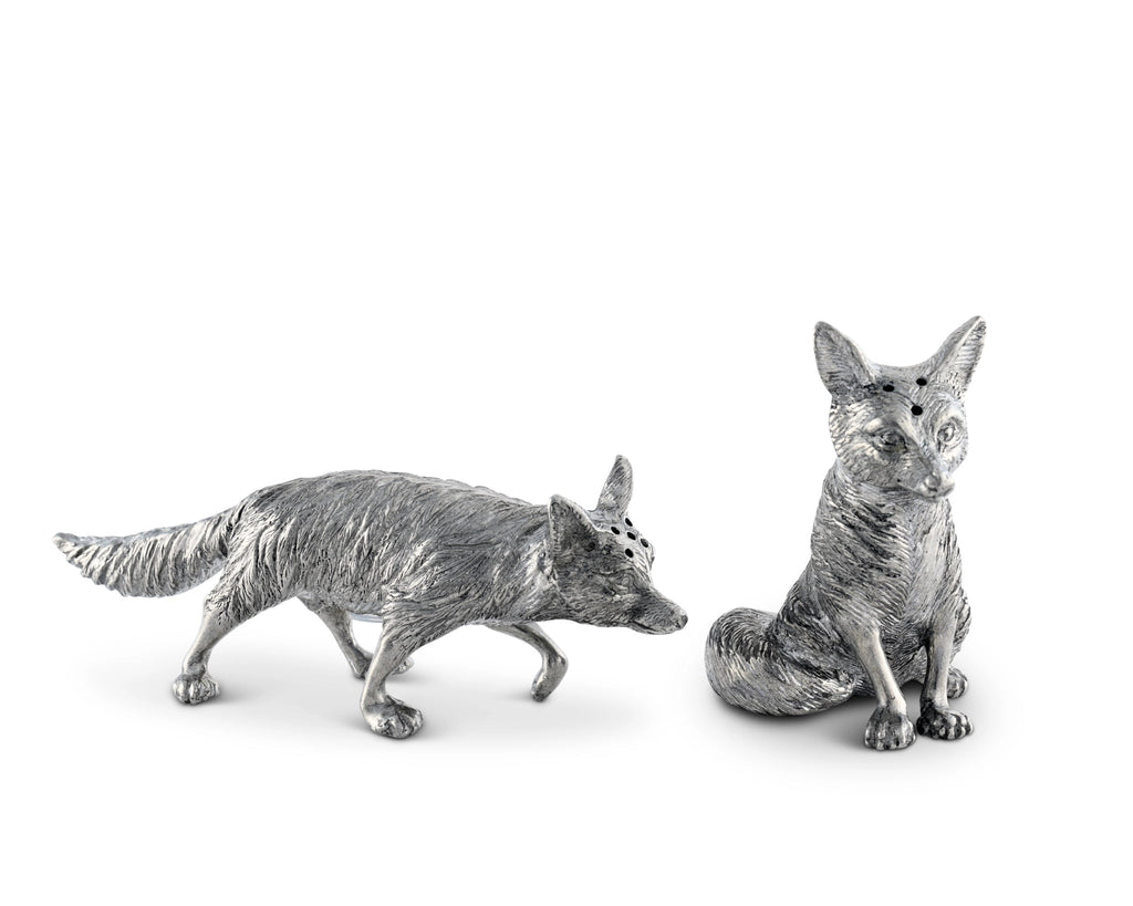 Vagabond House Pewter Foxes Salt & Pepper Set