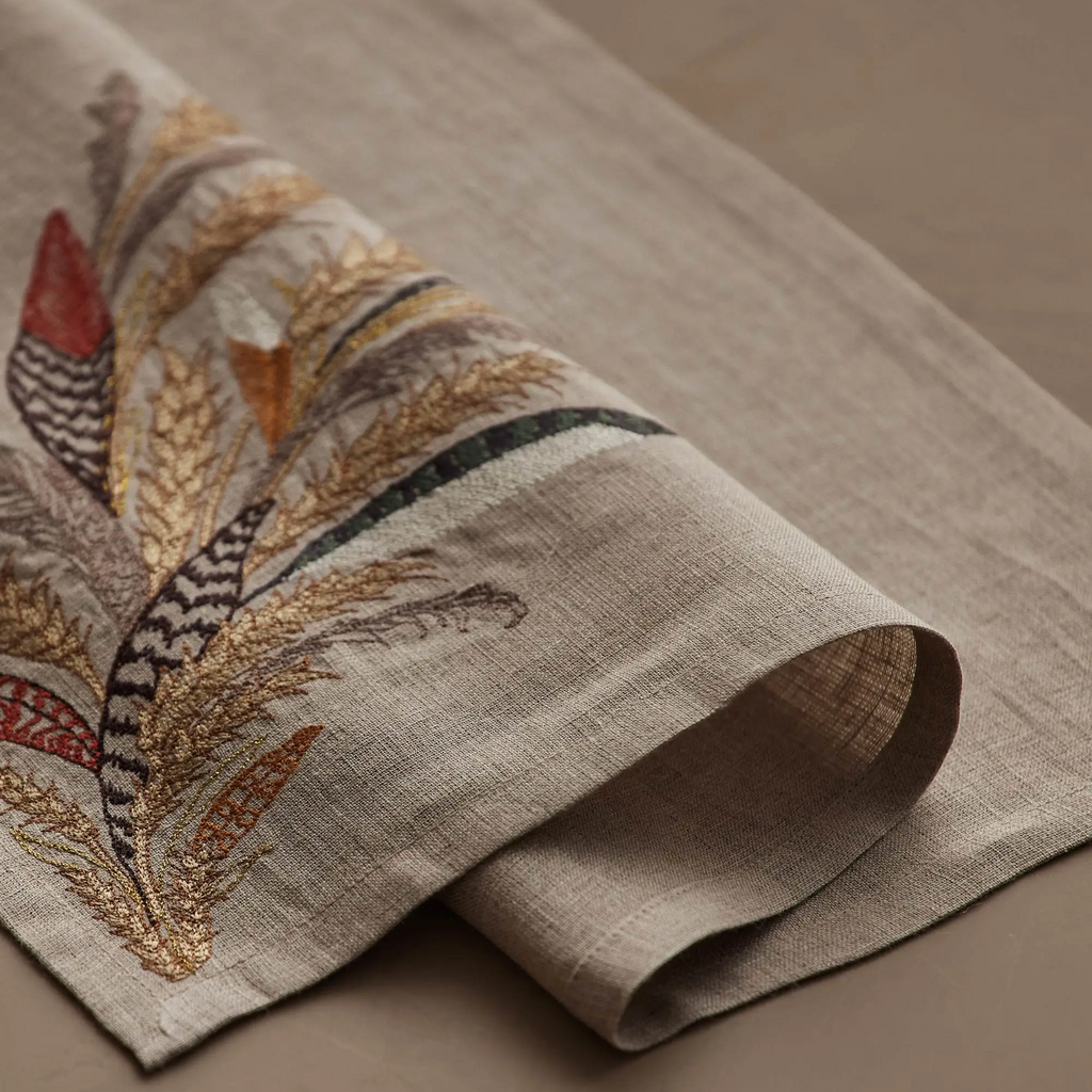 Coral and Tusk Wheat Harvest Dinner Napkin