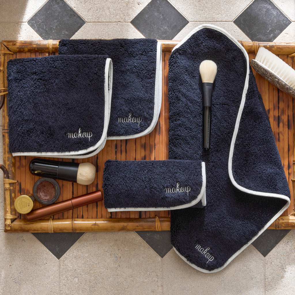 Matouk Giza Egyptian Cotton Black Makeup Towel