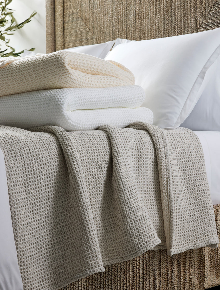 Matouk Chatham Cotton Waffle Weave Blanket The Picket Fence