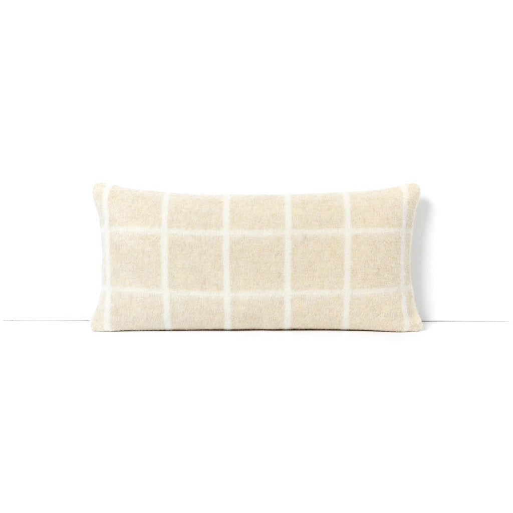 Blacksaw Umi Heirloom Throw Pillow in Shoji/Ivory Grid