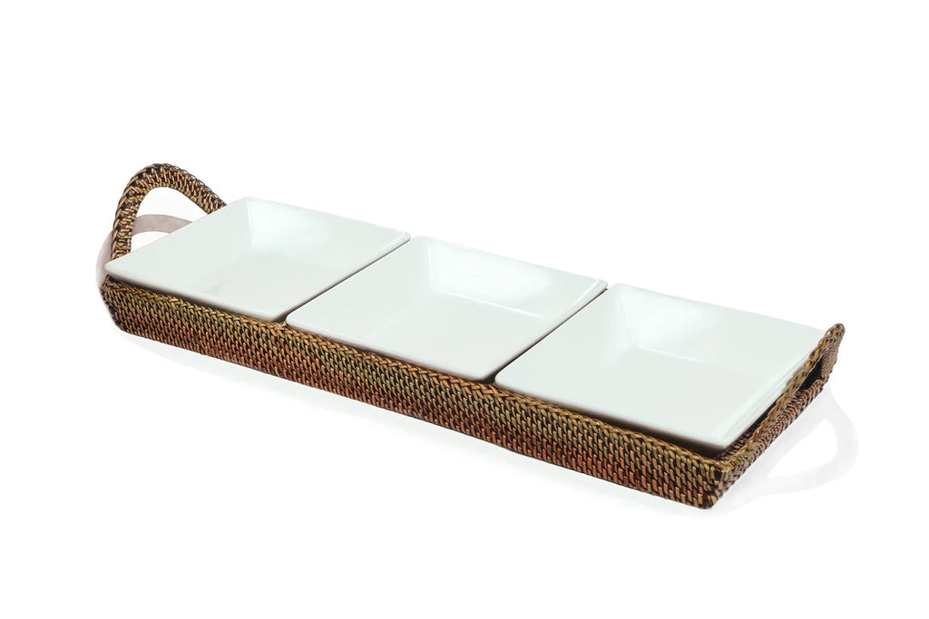 Calaisio Condiment Server Tray with Porcelain Dish