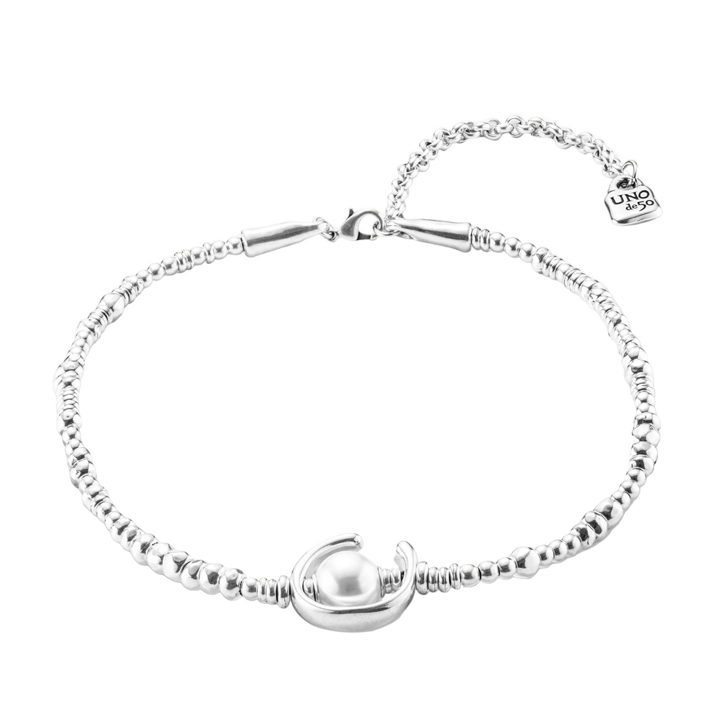 Uno de 50 Short Beaded Necklace with a Pearl